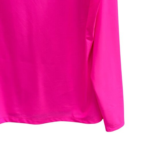 Lands End Long Sleeve Rash Guard Sz XL Barbie Hot Pink Swim Beach Vacation UPF - Picture 3 of 8